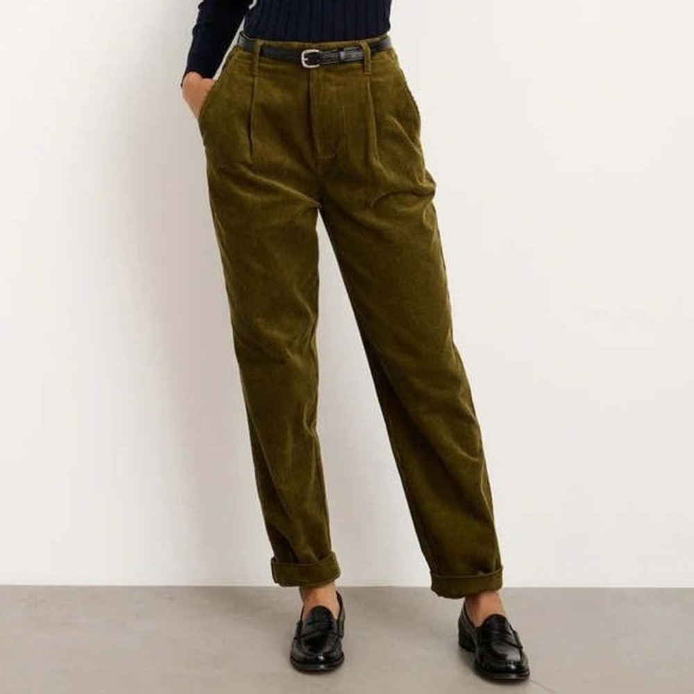 Alex Mill Rugged Corduroy Boy Pants Dark Olive Wide Wale Size 6